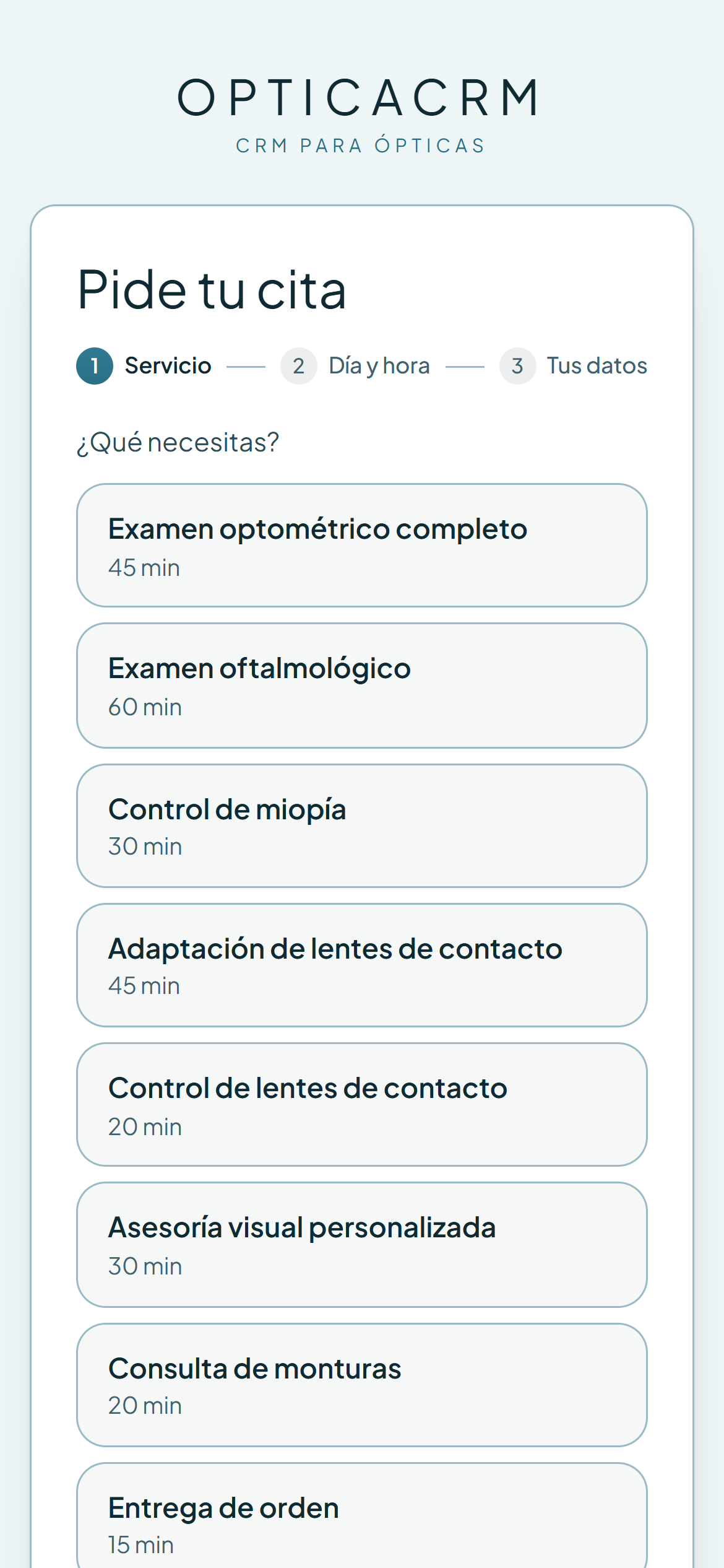 Reserva en línea