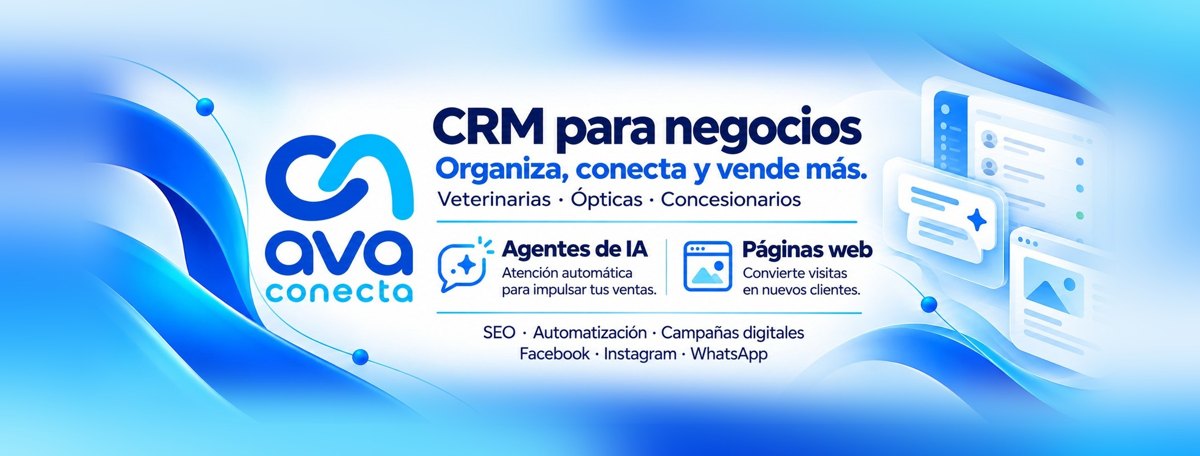 Ava Conecta: CRM, agentes de IA y páginas web